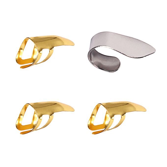 4x Guitar Thumb Finger Picks Plectrums For Guitar Bass Mandolin Banjo