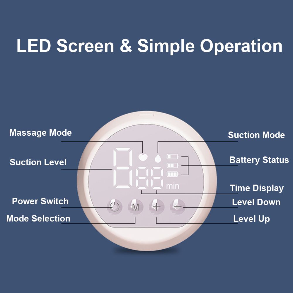 Portable Integrated Breast Pump With Led Screen Electric