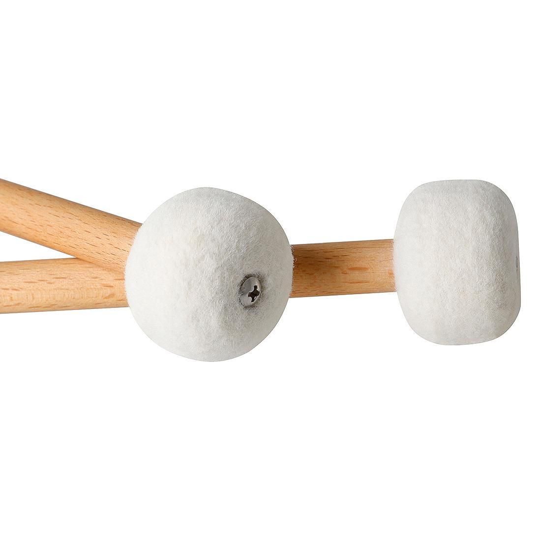 2 Pieces Double Head Drum Cymbal Gong Mallet Soft Hammer Sticks Mallets Rods Felt Hammer 385mm