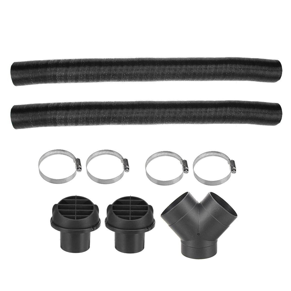 75mm Heater Pipe Duct+Warm Air Outlet+Y Branch+Hose Clip For Webasto Eberspacher