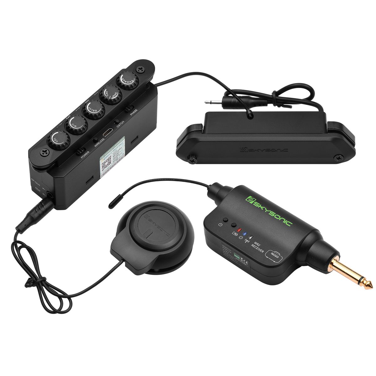 SKYSONIC WR2 Wireless & Resonance Acoustic Soundhole Pickup