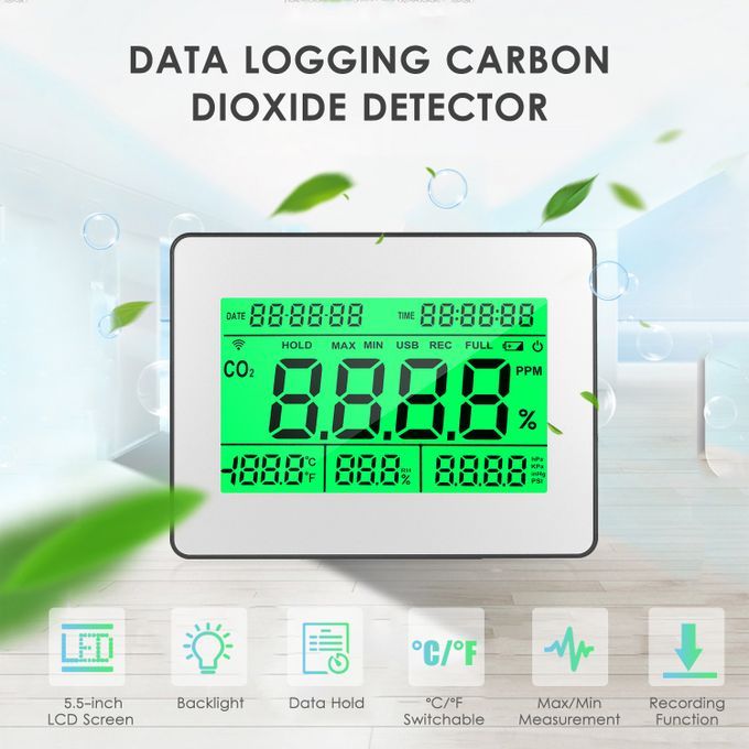 Data Logging Carbon Dioxide Detector Air Quality Monitor