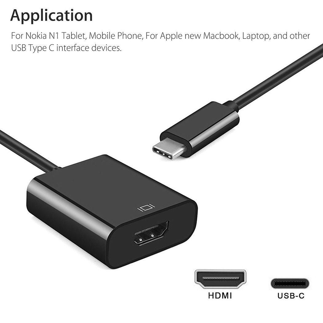 USB-C Type-C to HDMI HDTV Adapter Cable For Samsung Note 8