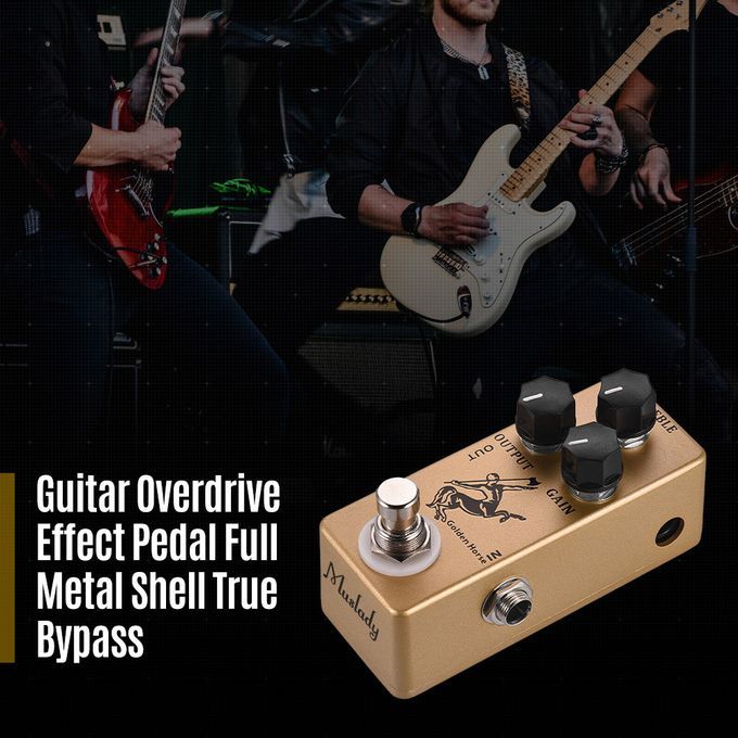 Muslady Golden Horse Guitar Overdrive Effect Pedal Full