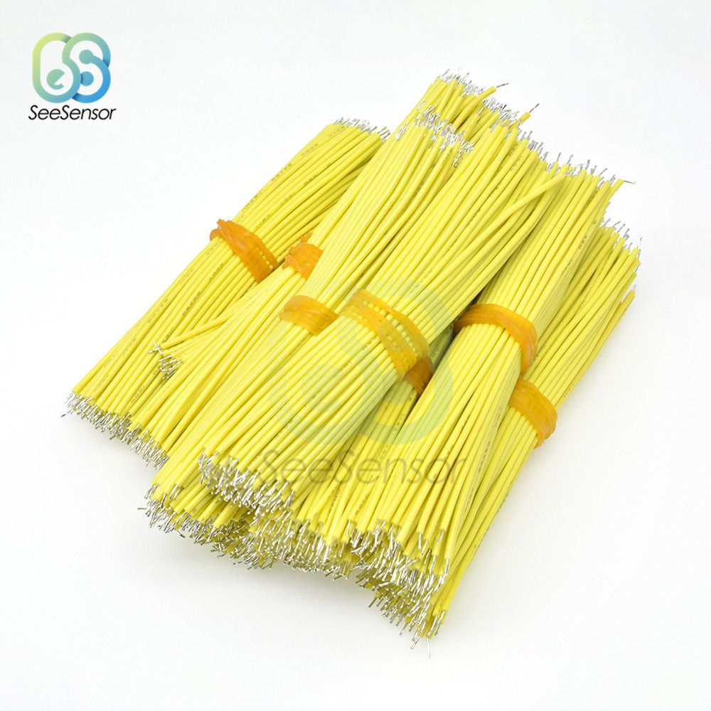 100Pcslot 24AWG 10cm Tin-Plated Breadboard Solder Cable Fly
