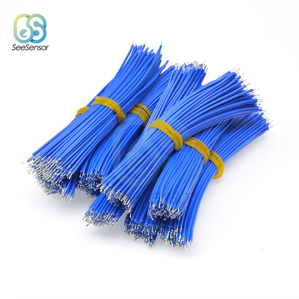 100Pcslot 24AWG 10cm Tin-Plated Breadboard Solder Cable Fly