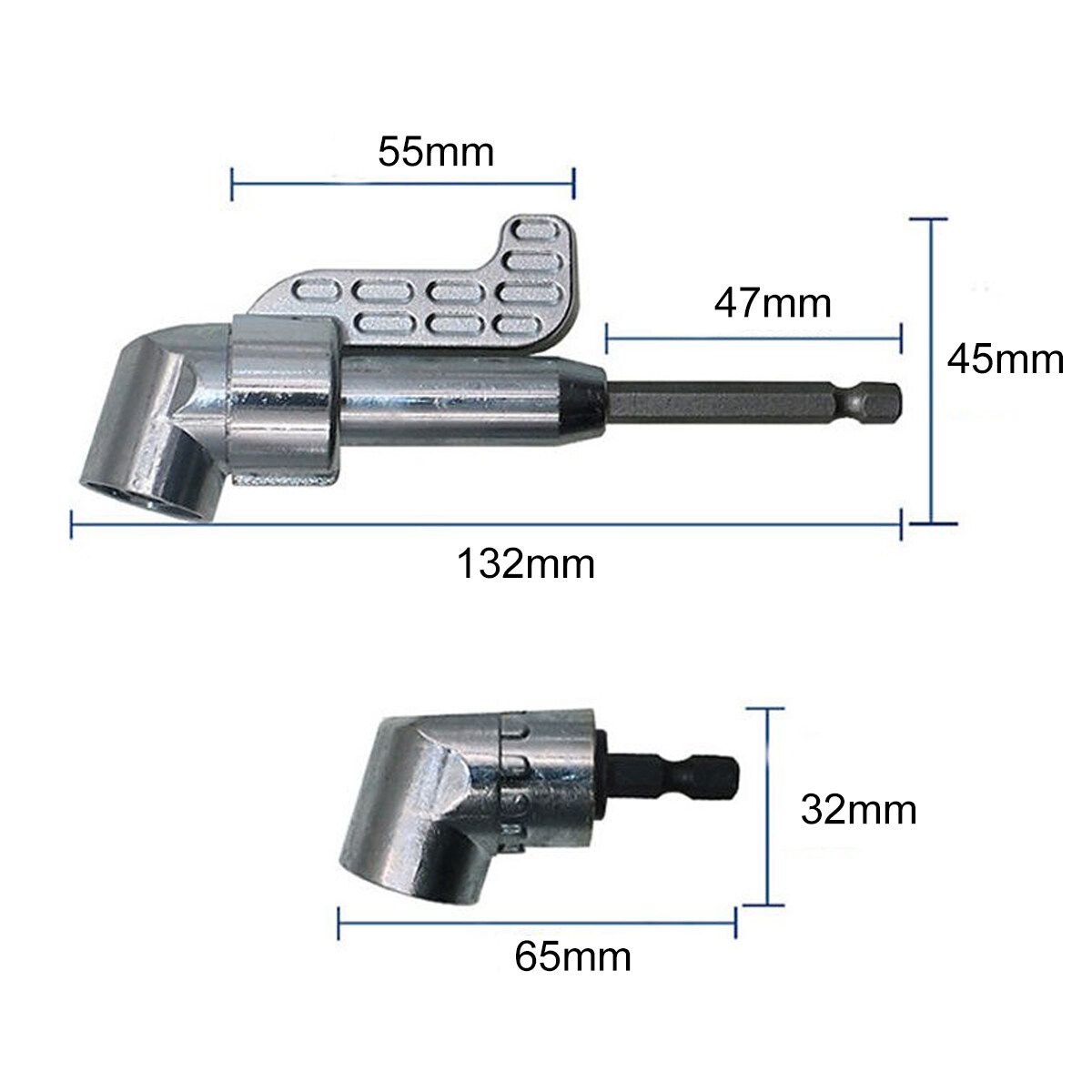 Steel 105° Right Angle Driver Screwdriver Holder Drill Bit Adjustable Long
