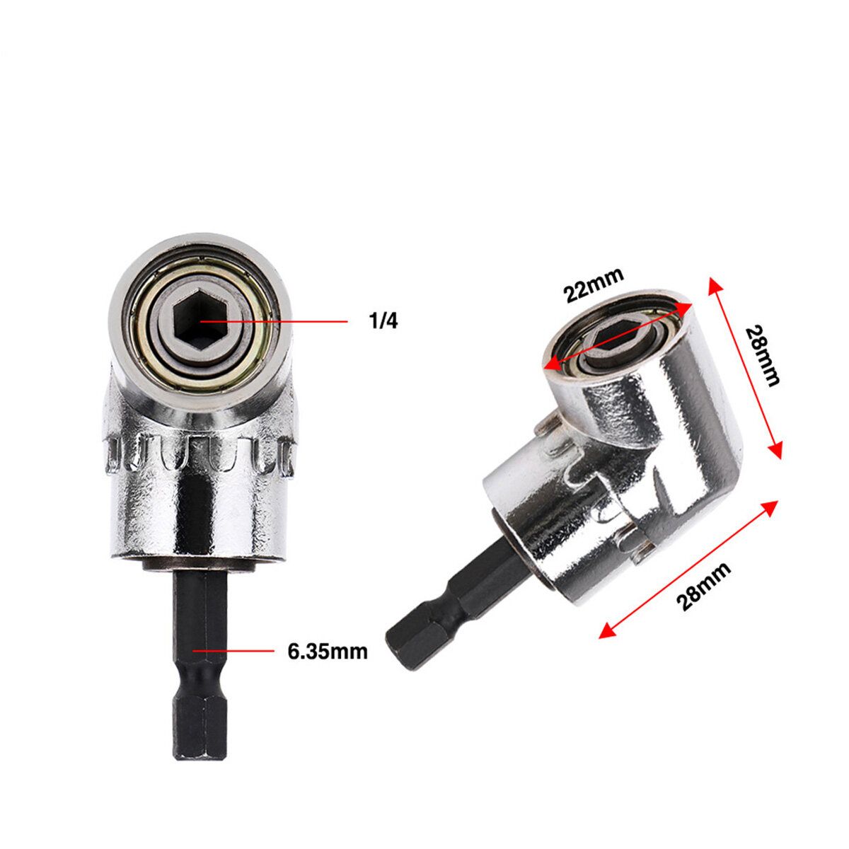 Steel 105° Right Angle Driver Screwdriver Holder Drill Bit Adjustable Long