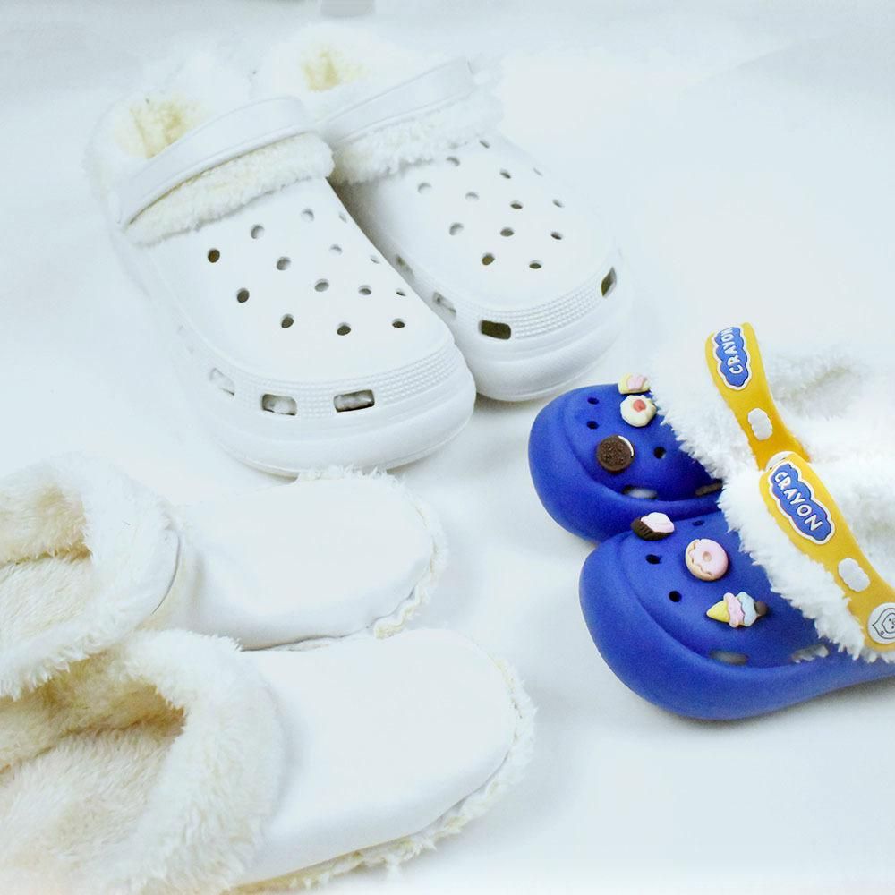 CRocs Shoes Clogs Repment Fur CRocs Insoles Inserts Furry Hole Shoe Cotton Cover Warm Plush Liner Washable Shoe Accessories