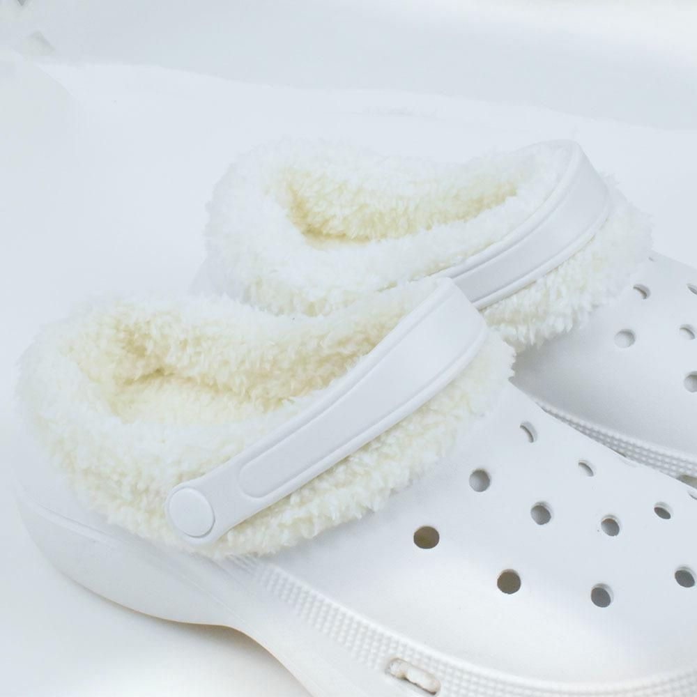 CRocs Shoes Clogs Repment Fur CRocs Insoles Inserts Furry Hole Shoe Cotton Cover Warm Plush Liner Washable Shoe Accessories