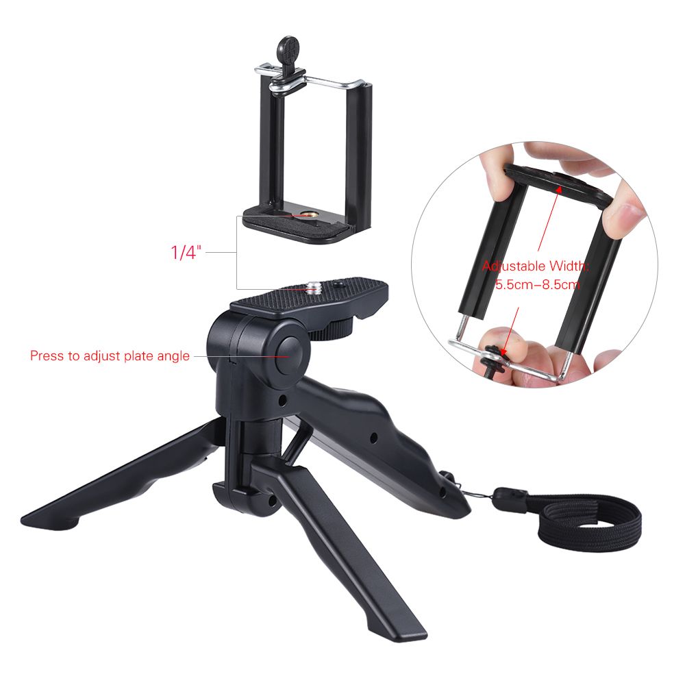Mini Tripod Stand Support Holder Hand Grip Stabilizer With