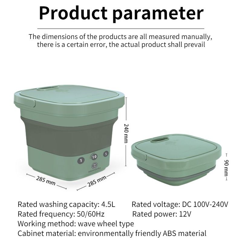 Mini Household Washing Machine Foldable Cleaning Artifact