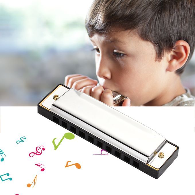 10 Holes Children Harmonica Stainless Steel Chromatics