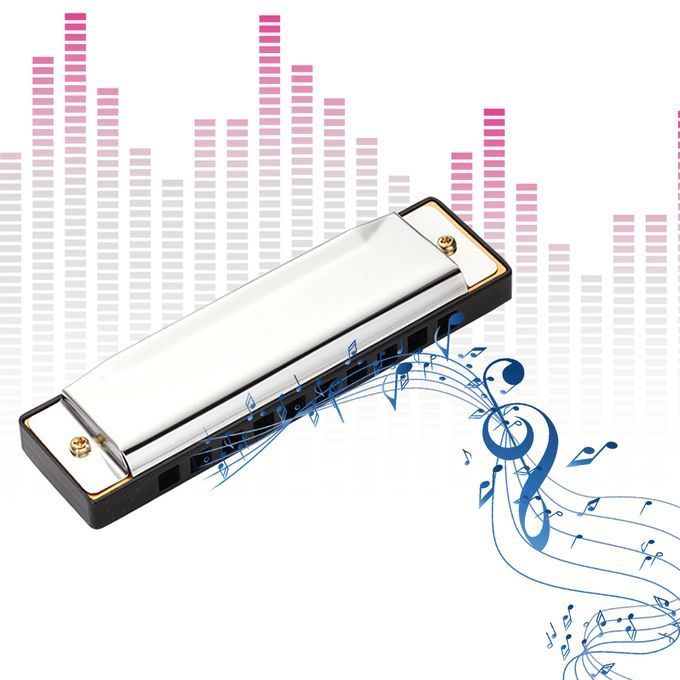10 Holes Children Harmonica Stainless Steel Chromatics
