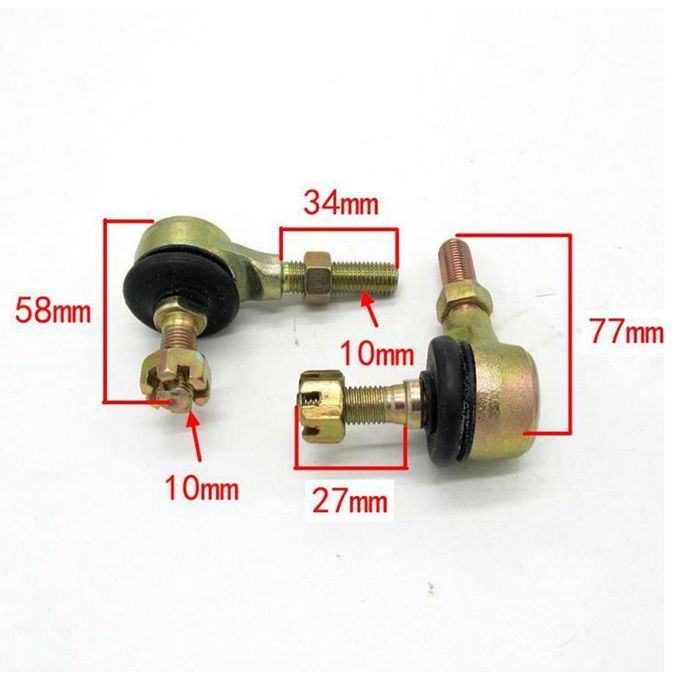 10mm Bolt Tie Rod End Ball Joiner 110cc Quad Dirt Bike ATV Buggy Go