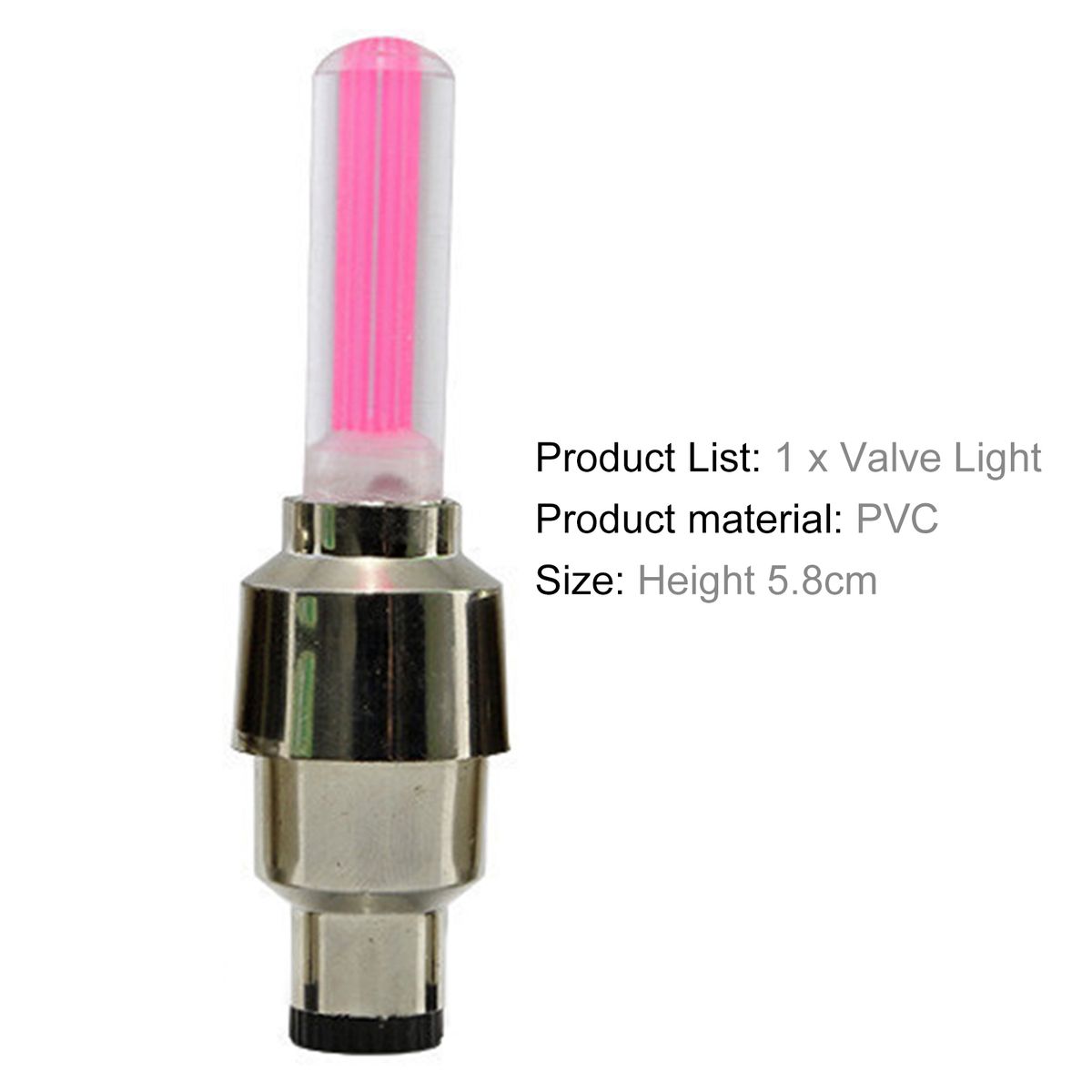 Tire Valve Cap Lamp Anti Corrosion LED Wheel Light Red