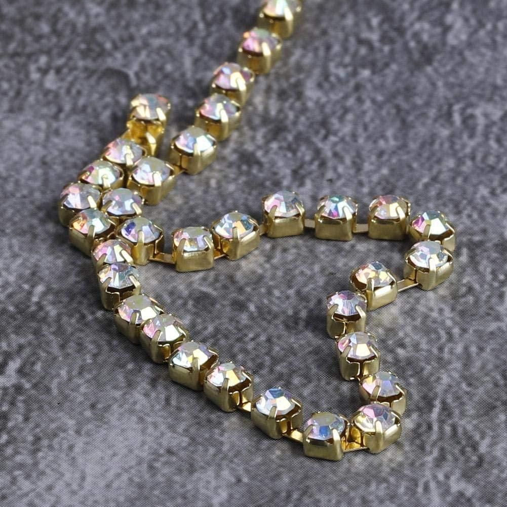 1 Roll Rhinestone Chain Gold/Silver Crystal Chain DIY