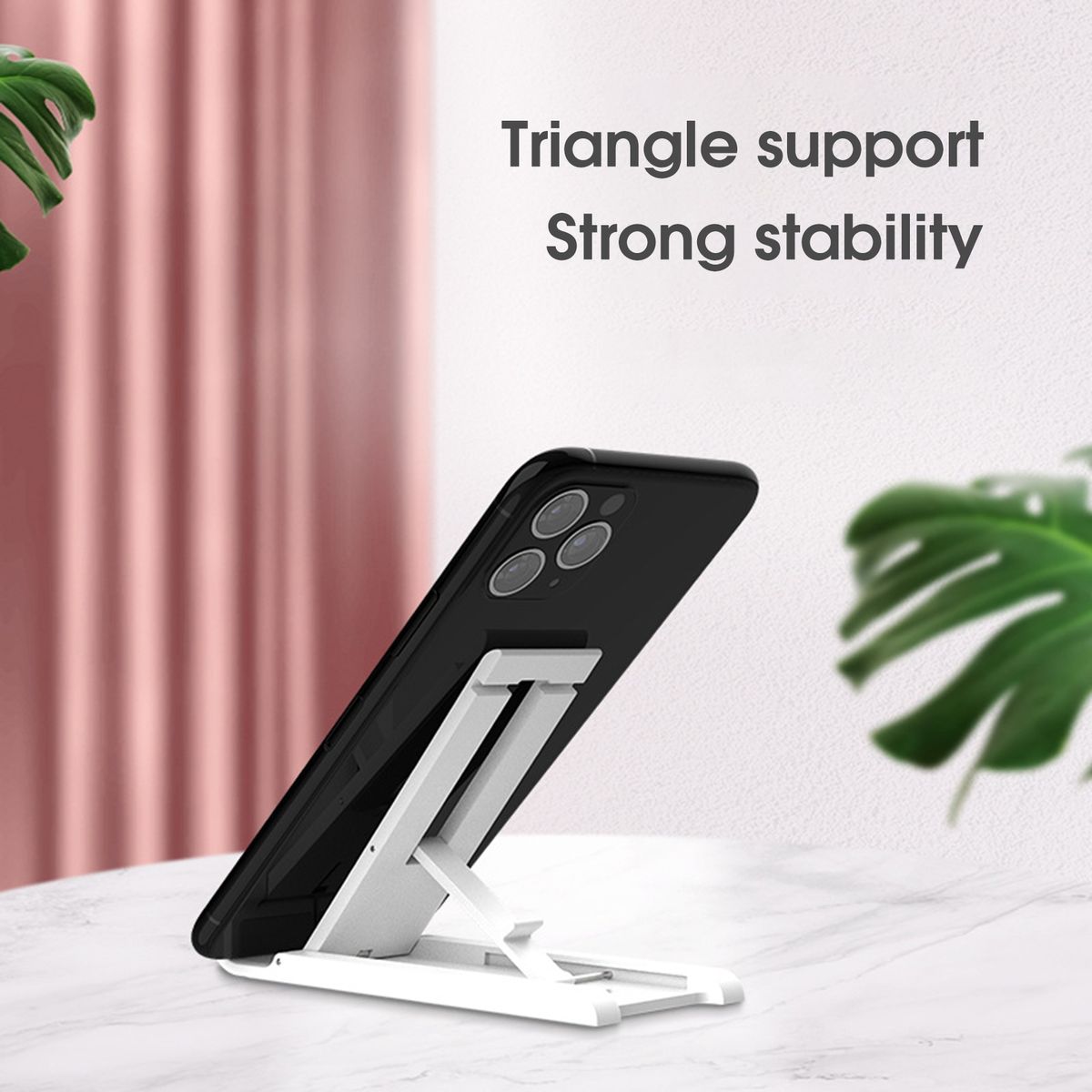 Phone Holder Flexible Desktop Tablet Cell Phone Holder Black