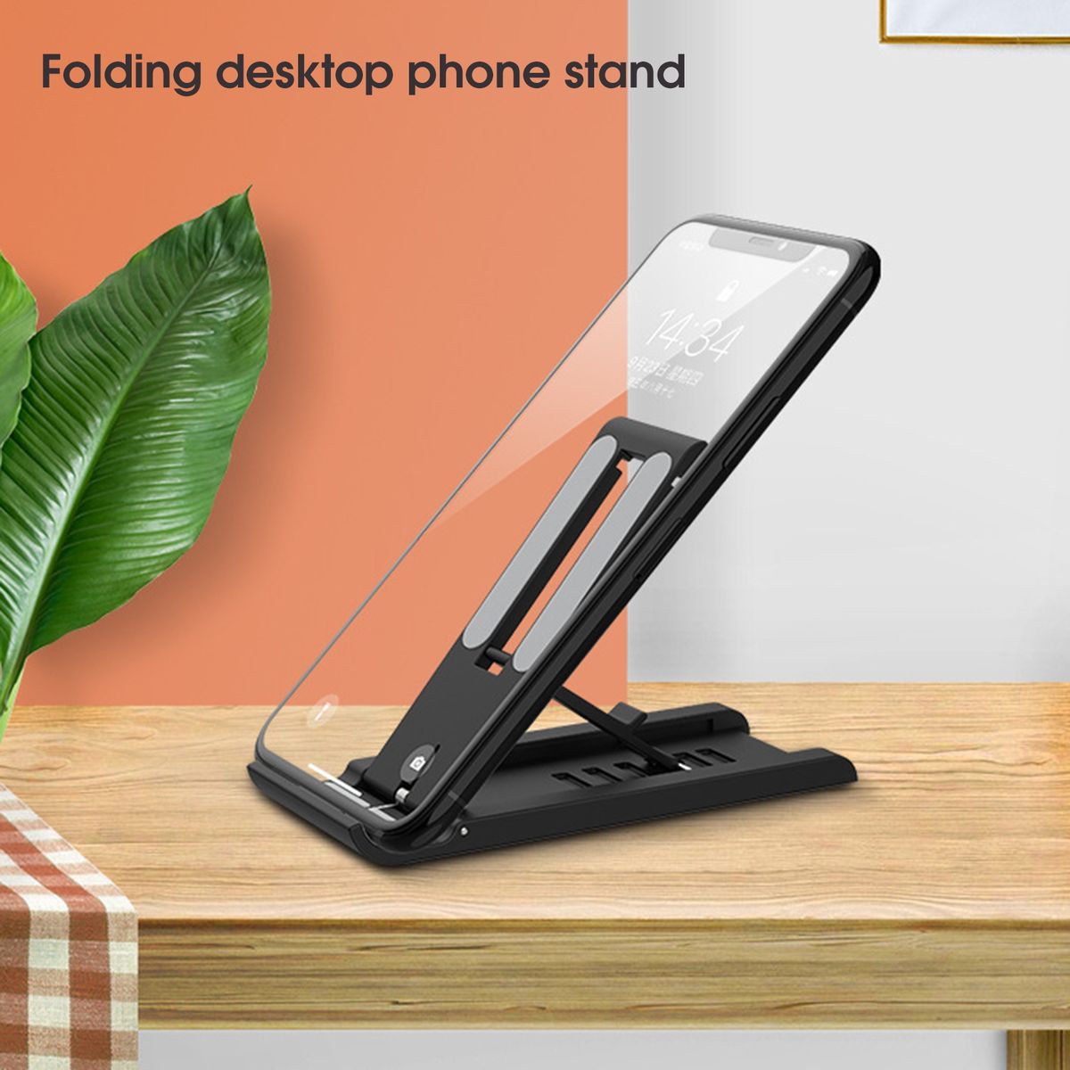 Phone Holder Flexible Desktop Tablet Cell Phone Holder Black