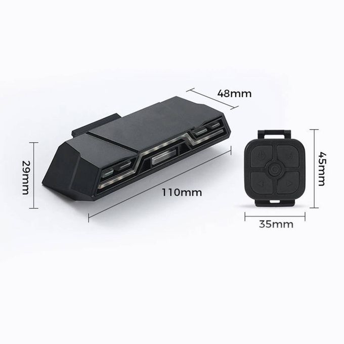 Bike Tail Light USB Wireless Remote Control LED For Road Mountain