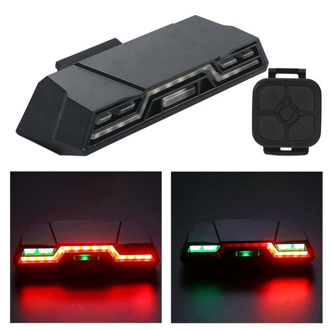 Bike Tail Light USB Wireless Remote Control LED For Road Mountain