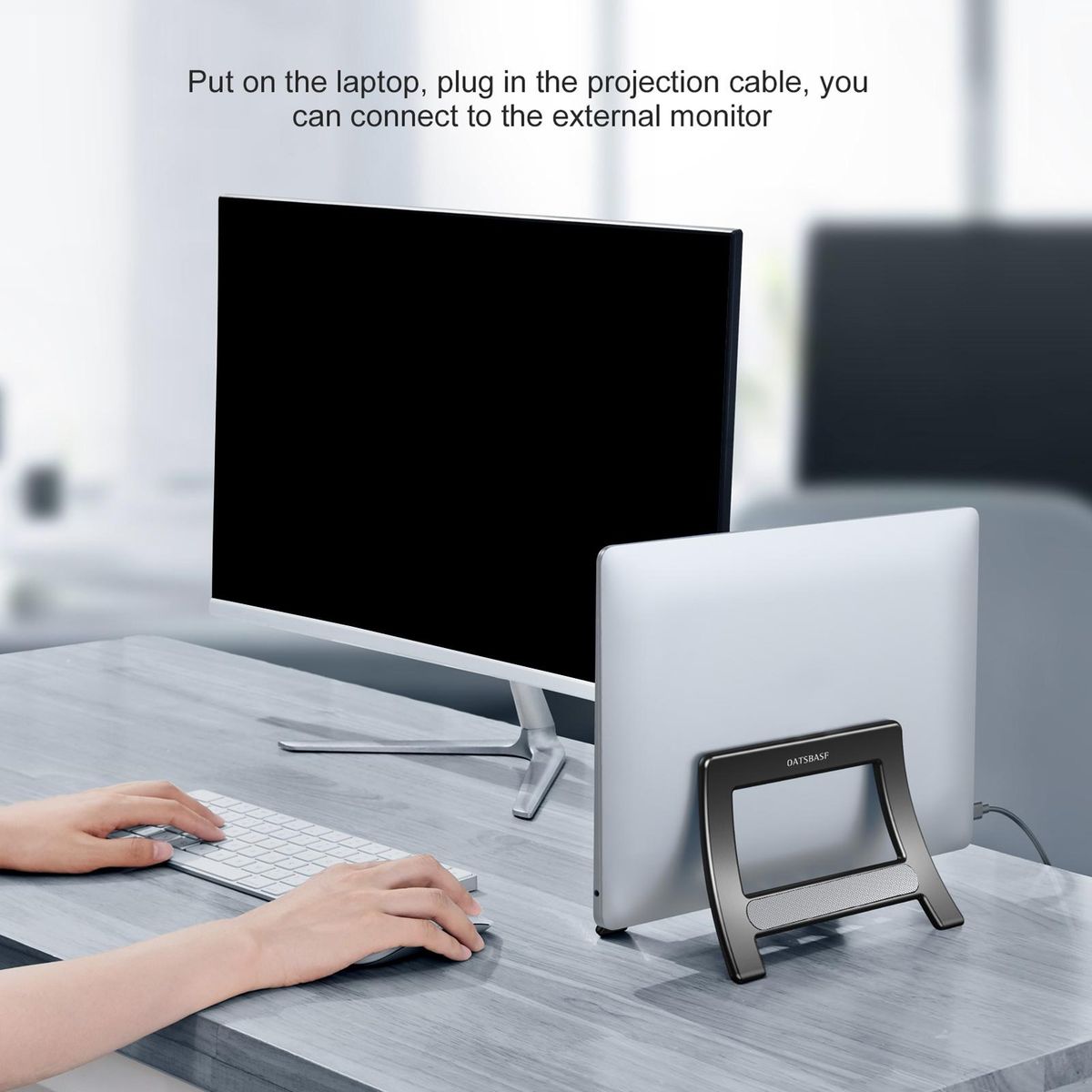 Laptop Stand Holder Optimize Desktop Space Laptop Storage Bracket Black