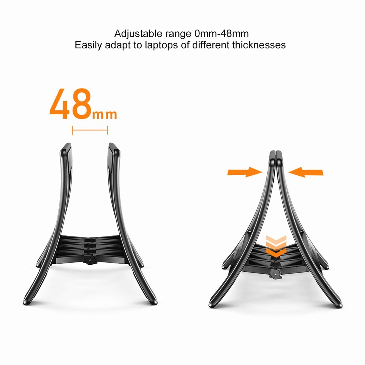Laptop Stand Holder Optimize Desktop Space Laptop Storage Bracket Black