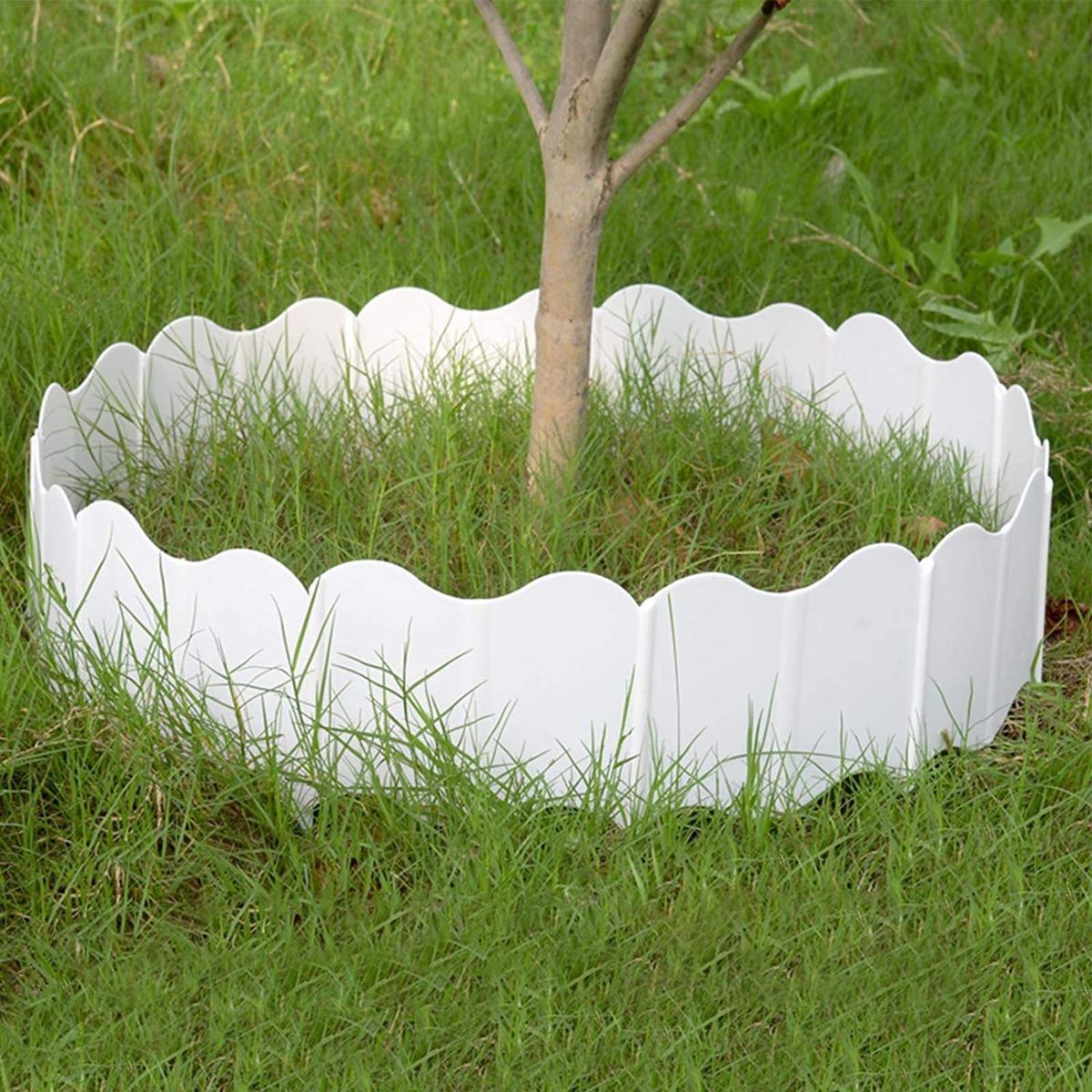 20Pcs Garden Edging Garden Edging Border, Garden Landscape Edging Border White
