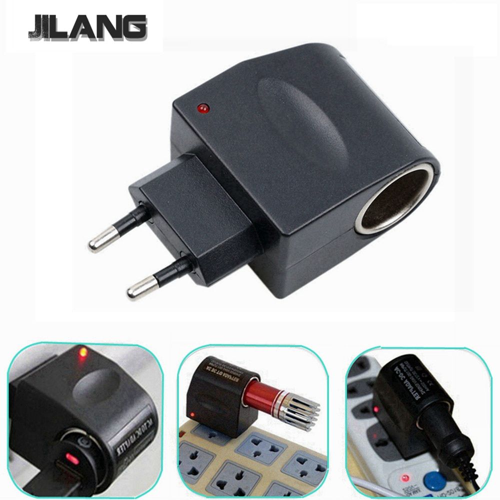 US EU Plug 220V AC To 12V DC Car Cigarette  Wall Power Socket Plug Adapter AC To DC Electrical Converter Voltage Inverter