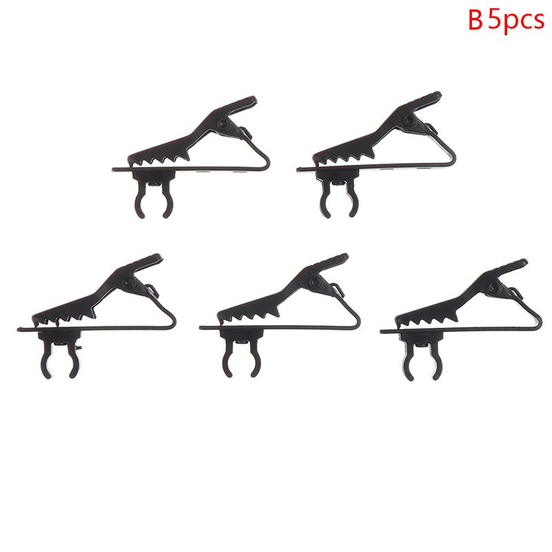 5Pcs Capacitive Wheat Collar Clip Microphone Iron Clip Mic Lapel Chest Wheat Collar Clip Microphone Head Fixed Clip Accessories