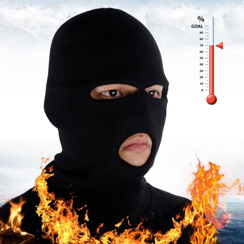 Winter Army Tactical Mask 3 Hole Full Face Mask Ski Mask Winter Cap Balaclava Motorbike Motorcycle Helmet Full Helmet