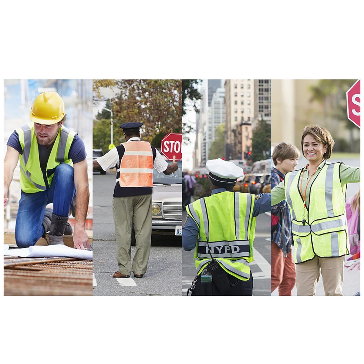 High Visibility Reflective Safety Vest Reflective Vest Multi Pockets Workwear Security Working Clothes Day Night Motorcycle Cycling Warning Safety Waistcoat
