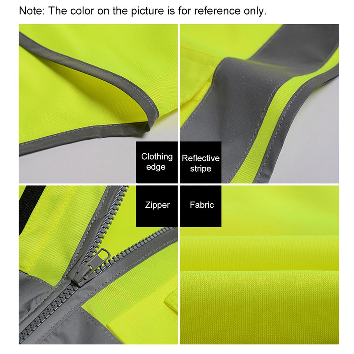 High Visibility Reflective Safety Vest Reflective Vest Multi Pockets Workwear Security Working Clothes Day Night Motorcycle Cycling Warning Safety Waistcoat