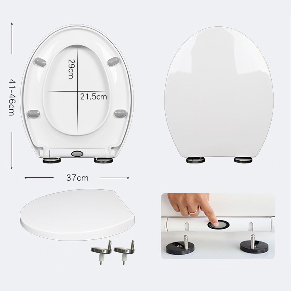 Replacement Toilet Seat Hinge Fitting Screw Anchoring Setscrew Pin For