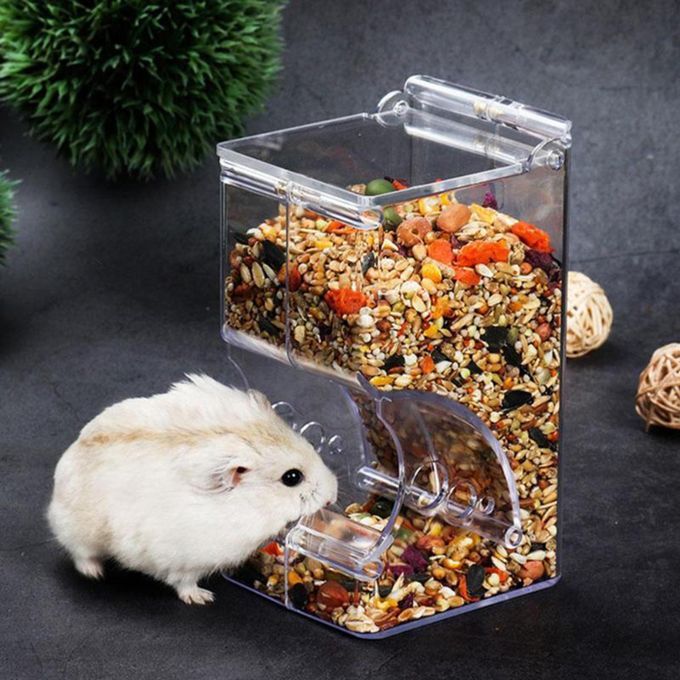 Automatic Hamster Feeder Food Dispenser Dish Bowl Guinea Pig Rabbit A
