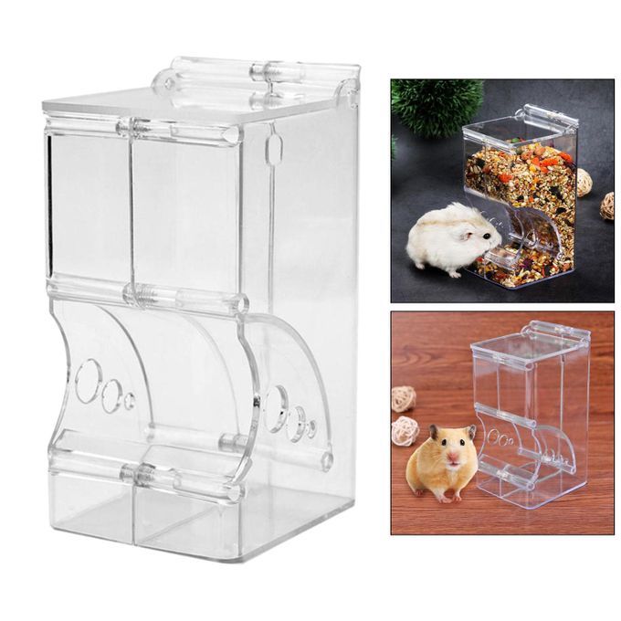 Automatic Hamster Feeder Food Dispenser Dish Bowl Guinea Pig Rabbit A