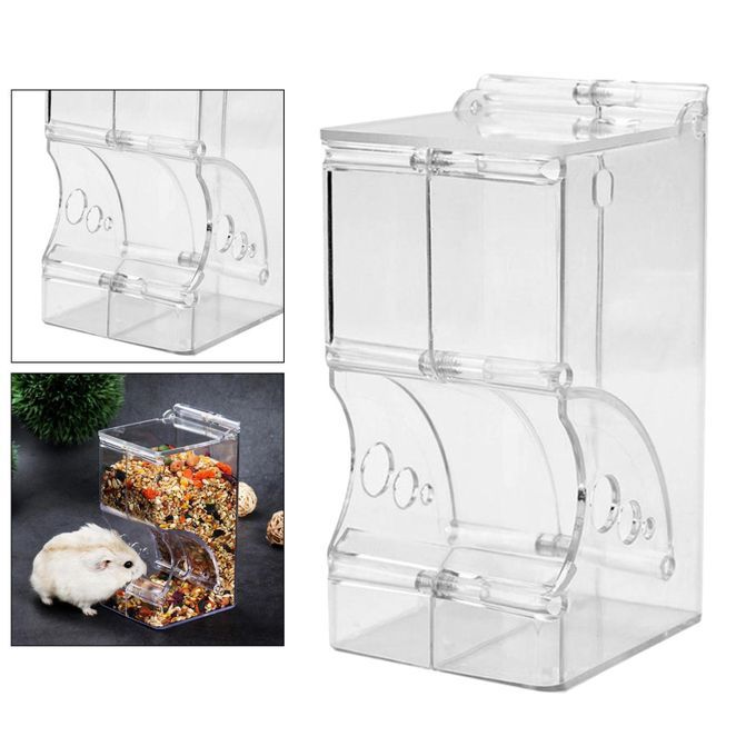 Automatic Hamster Feeder Food Dispenser Dish Bowl Guinea Pig Rabbit A