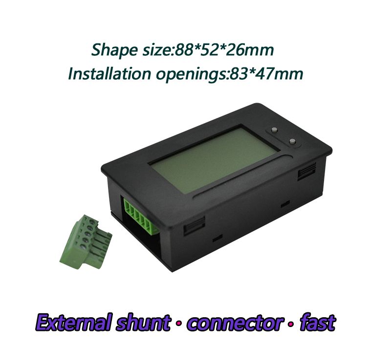 DC 200V 0-500A Coulomb Meter Lithium Battery Monitor Charge