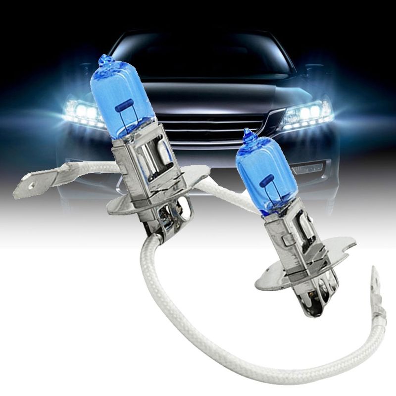 2Pcs H3 Xenon Halogen Car Super White Light-White Light