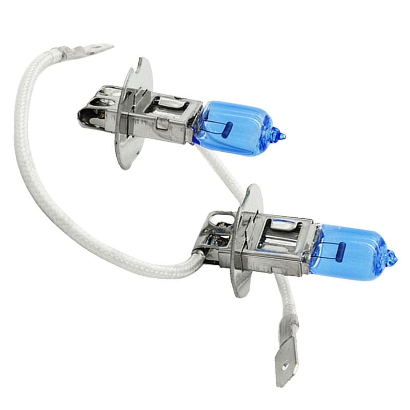 2Pcs H3 Xenon Halogen Car Super White Light-White Light