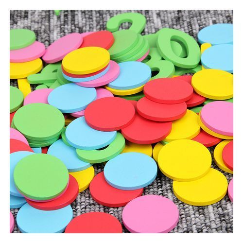 KIDS LEARNING DIGITAL CALCULATION COUNTING COLOUR DISCS WITH ARITHMETIC SYMBOLS