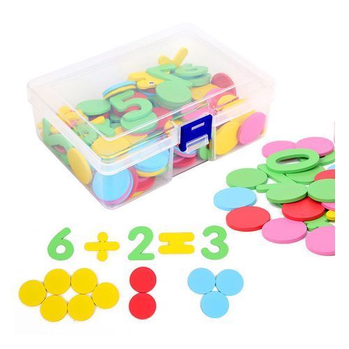 KIDS LEARNING DIGITAL CALCULATION COUNTING COLOUR DISCS WITH ARITHMETIC SYMBOLS