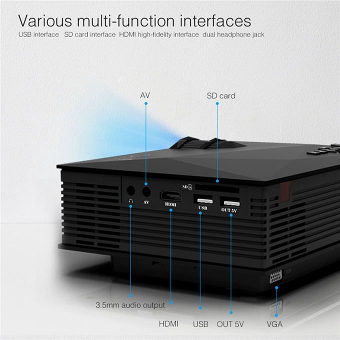 Max 150 "HD Large Screen TV Multimedia Home Theatre 1800 Lumens Led Projector