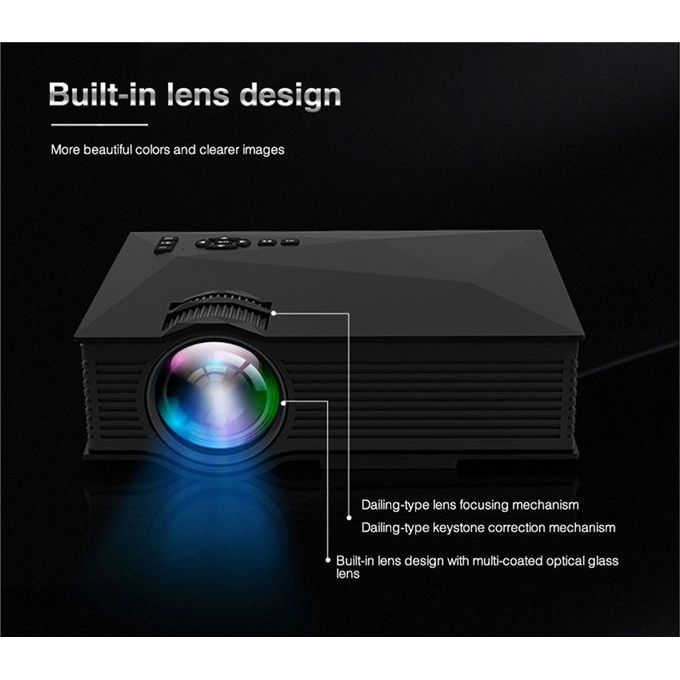 Max 150 "HD Large Screen TV Multimedia Home Theatre 1800 Lumens Led Projector