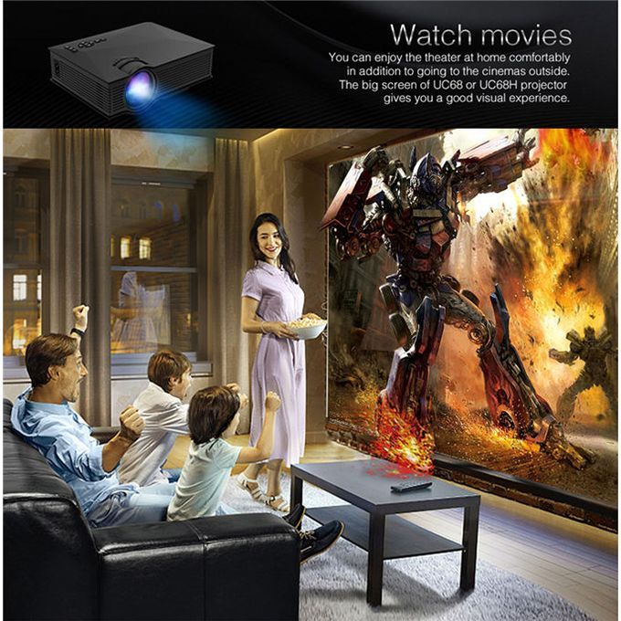 Max 150 "HD Large Screen TV Multimedia Home Theatre 1800 Lumens Led Projector