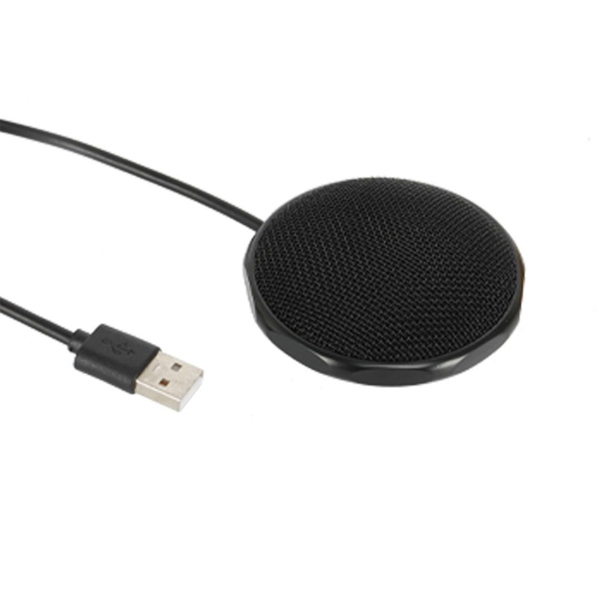 Desktop Omnidirectional Metal Microphone USB Plug And Play/Intelligent Noise Reduction/High Sensitivity for Professional Audio Recording/Webcast/Video conference(black)