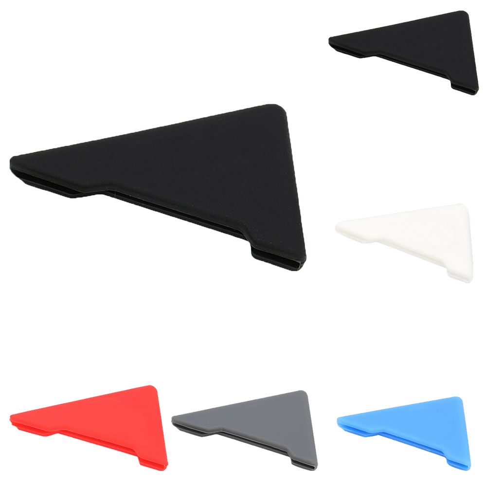 2Pcs Triangle Car Door Corner Soft Silicone Guard Trim-Gray