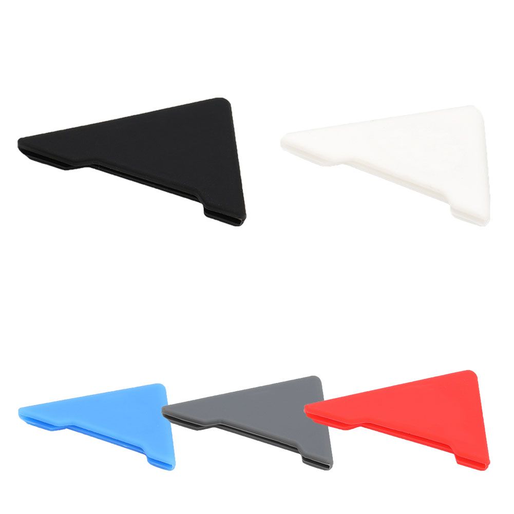 2Pcs Triangle Car Door Corner Soft Silicone Guard Trim-Gray