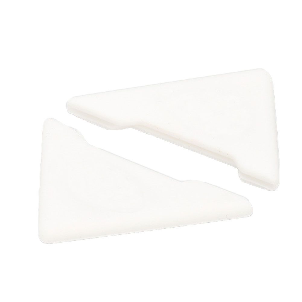 2Pcs Triangle Car Door Corner Soft Silicone Guard Trim-Gray