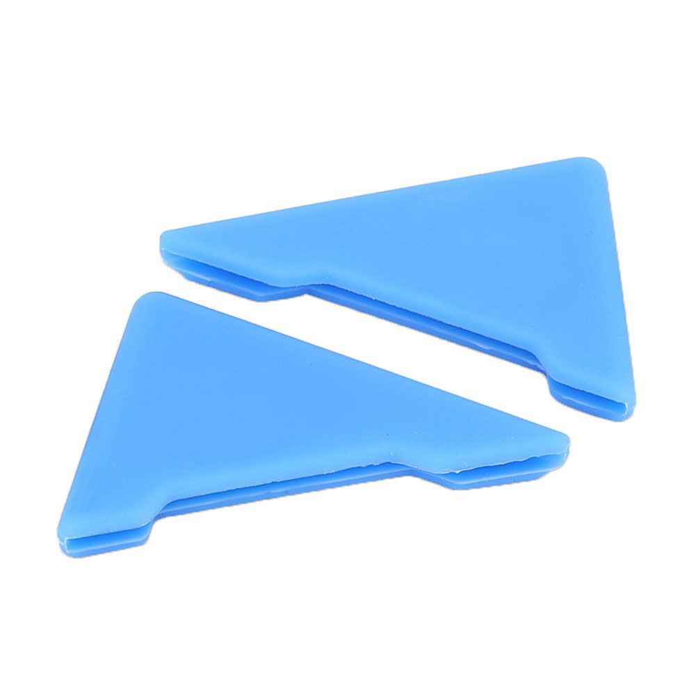 2Pcs Triangle Car Door Corner Soft Silicone Guard Trim-Gray